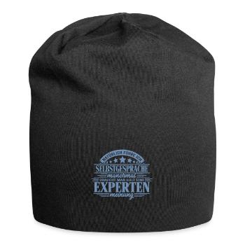 Selbstgespräche führen Kompetente Beratung - Jersey-Beanie - Schwarz - Vorne