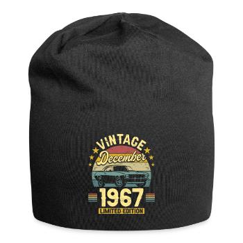 Vintage December 1967 55 years anniversary - Jersey Beanie - black - Front