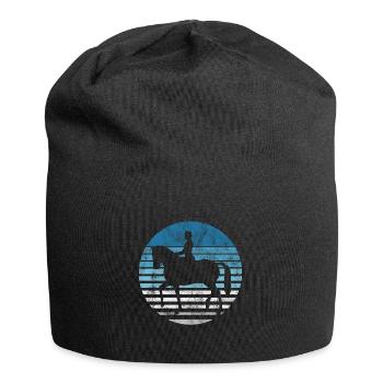 Dressage Cavalier de dressage Cheval d’équitation - Bonnet en jersey - noir - Devant