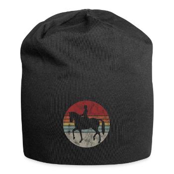 Dressur Dressurreiten Dressurreiter Reiten Pferd - Jersey-Beanie - Schwarz - Vorne