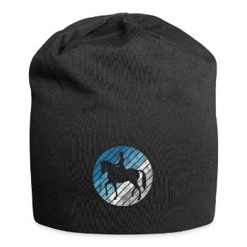 Dressage Cavalier de dressage Cheval d’équitation - Bonnet en jersey - noir - Devant