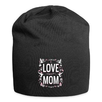 Cute Design - I love my Mom - Jersey Beanie - black - Front