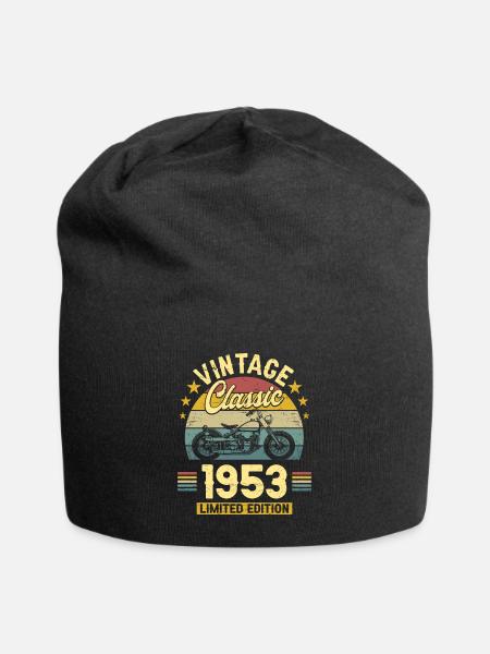 Moto Vintage 1953 70 Ans Anniversaire - Bonnet en jersey - noir