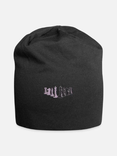 Schachspieler Geschenkideen Schach - Jersey-Beanie - Schwarz