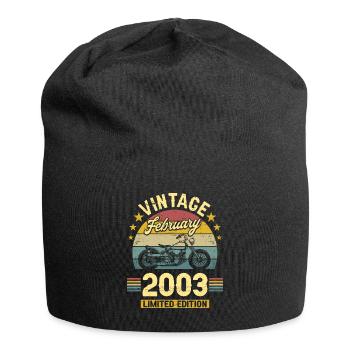 Jahrgang Februar 2003 20-jähriges Jubiläum - Jersey-Beanie - Schwarz - Vorne