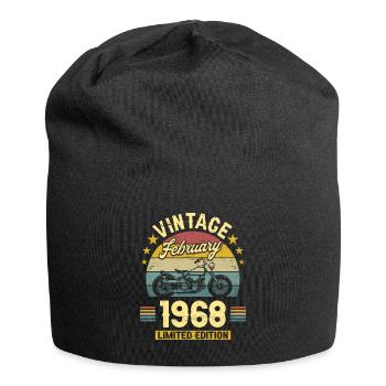 Vintage February 1968 55 years anniversary - Jersey Beanie - black - Front
