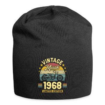 Vintage Motard Né En Mars 1968 55 Ans Anniversaire - Bonnet en jersey - noir - Devant
