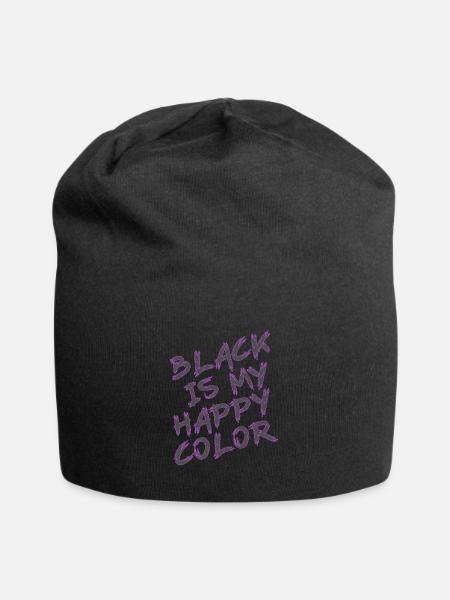 Lieblingsfarbe schwarz gothic - Jersey-Beanie - Schwarz
