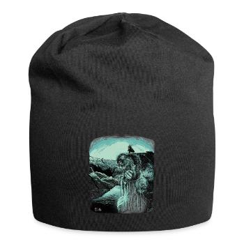Preikestolen # Troll # Norvège - Bonnet en jersey - noir - Devant