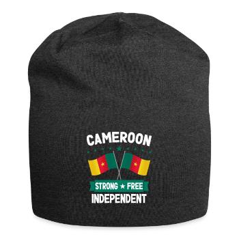 Kamerun - Jersey-Beanie - Anthrazit - Vorne