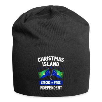 Weihnachtsinsel - Jersey-Beanie - Schwarz - Vorne