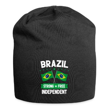 Brasilien - Jersey-Beanie - Schwarz - Vorne