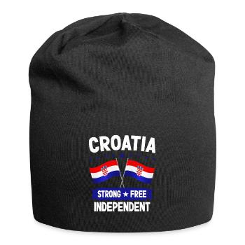Kroatien - Jersey-Beanie - Schwarz - Vorne