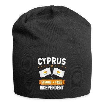 Zypern - Jersey-Beanie - Schwarz - Vorne