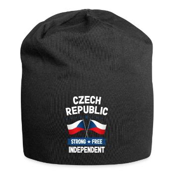 Tschechische Republik - Jersey-Beanie - Schwarz - Vorne