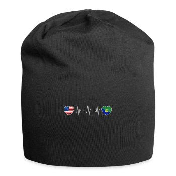 Weihnachtsinsel - Jersey-Beanie - Schwarz - Vorne