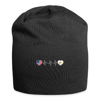 Zypern - Jersey-Beanie - Schwarz - Vorne