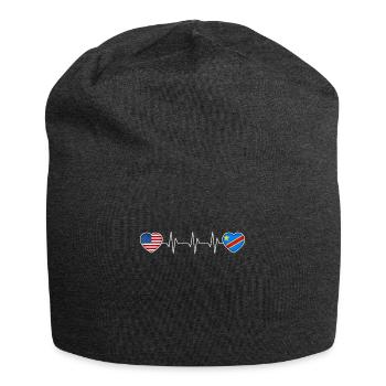 Demokratische Republik Kongo - Jersey-Beanie - Anthrazit - Vorne