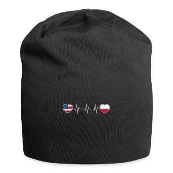 Polen - Jersey-Beanie - Schwarz - Vorne