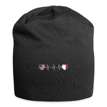 Malta - Jersey-Beanie - Schwarz - Vorne