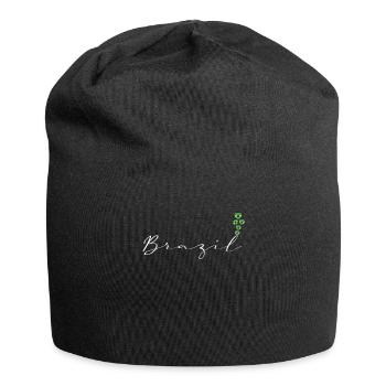 Brasilien - Jersey-Beanie - Schwarz - Vorne