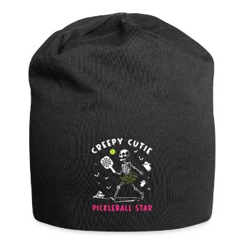 Gruselige Cutie Pickleball Skelett Halloween Frauen - Jersey-Beanie - Schwarz - Vorne