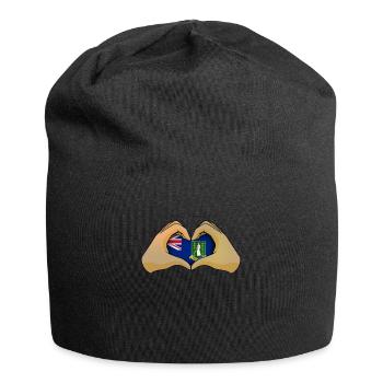 Britische Jungferninseln - Jersey-Beanie - Schwarz - Vorne
