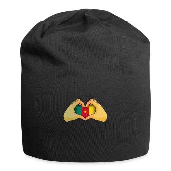 Kamerun - Jersey-Beanie - Schwarz - Vorne