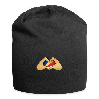 Seychellen - Jersey-Beanie - Schwarz - Vorne