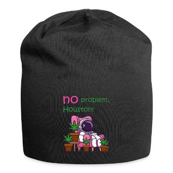 Hanfblatt Astronaut WEihnachten no problem - Jersey-Beanie - Schwarz - Vorne