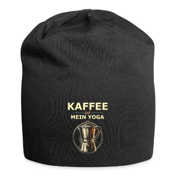 Kaffee Spruch - Jersey-Beanie - Schwarz - Vorne