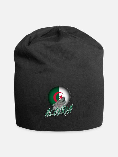 Algerien - Jersey-Beanie - Schwarz