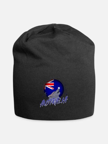 Australie - Bonnet en jersey - noir