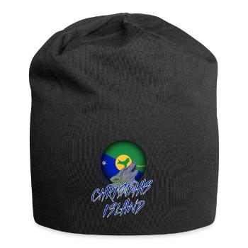 Weihnachtsinsel - Jersey-Beanie - Schwarz - Vorne