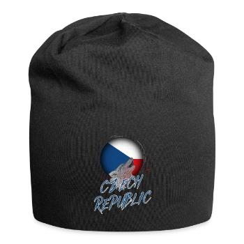Tschechische Republik - Jersey-Beanie - Schwarz - Vorne