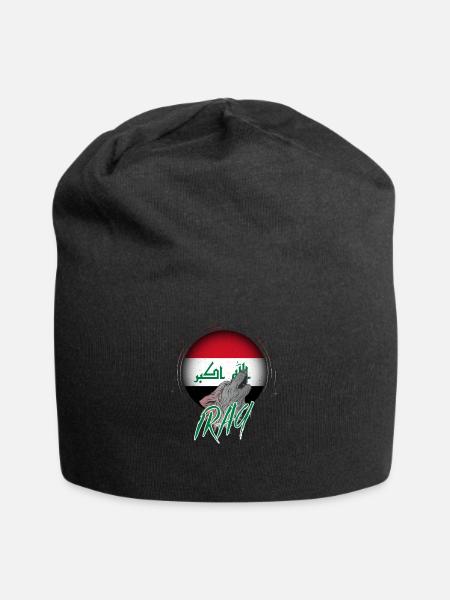 Irak - Jersey-Beanie - Schwarz