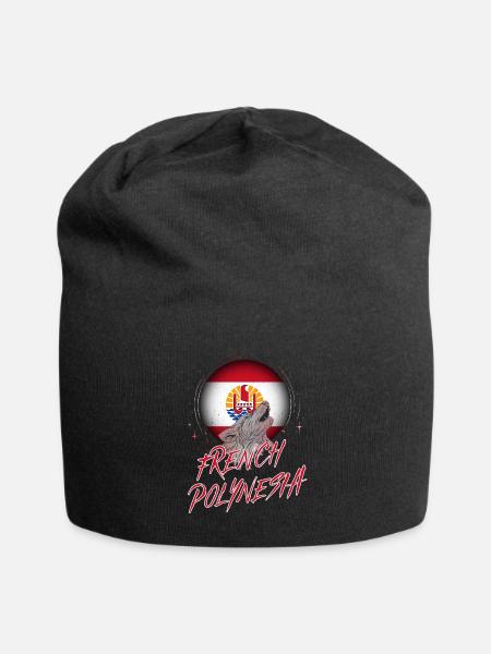 Polynésie française - Bonnet en jersey - noir