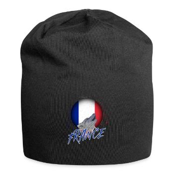Frankreich - Jersey-Beanie - Schwarz - Vorne