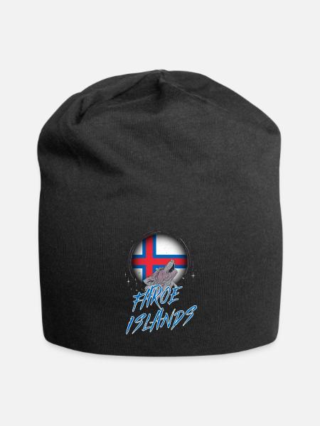 Färöer Inseln - Jersey-Beanie - Schwarz