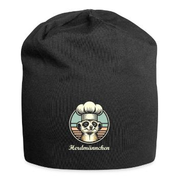 Herdmännchen - Jersey-Beanie - Schwarz - Vorne
