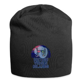 Britische Jungferninseln - Jersey-Beanie - Schwarz - Vorne