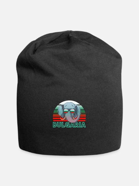 Bulgarien - Jersey-Beanie - Schwarz