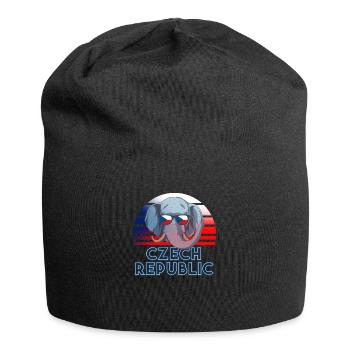 Tschechische Republik - Jersey-Beanie - Schwarz - Vorne