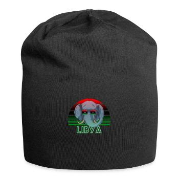 Libyen - Jersey-Beanie - Schwarz - Vorne