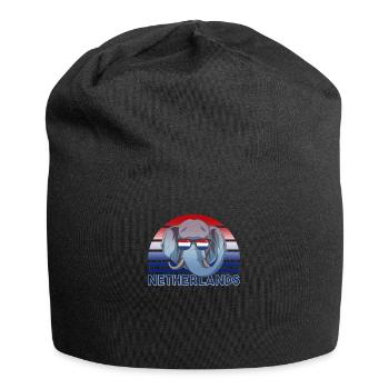 Niederlande - Jersey-Beanie - Schwarz - Vorne