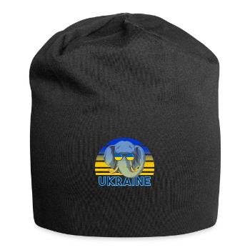 Ukraine - Jersey-Beanie - Schwarz - Vorne