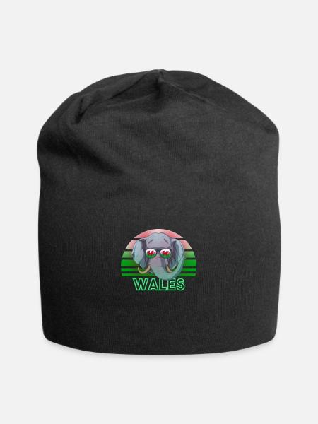 Wales - Jersey-Beanie - Schwarz
