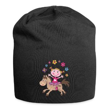 Jonglieren - Jersey-Beanie - Schwarz - Vorne