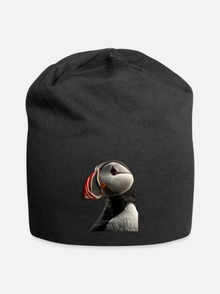 Papageientaucher - Jersey-Beanie - Schwarz