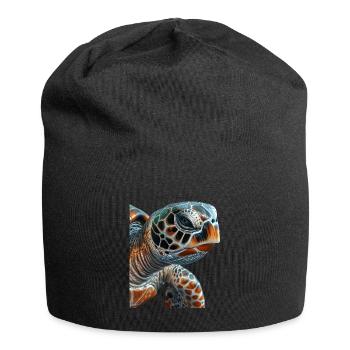 Tortue marine - Bonnet en jersey - noir - Devant
